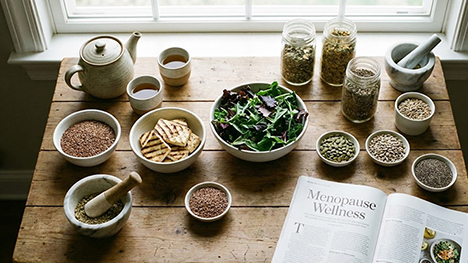 “Como Reduzir Fogachos Rapidamente: 3 Estratégias Que Funcionam de Verdade” mesa natural