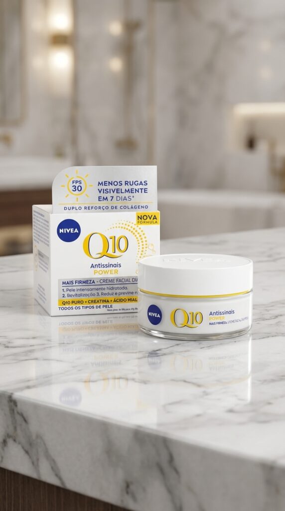 Nivea Q10 Power FPS30: creme antissinais após os 40 vale a pena? creme nivea q10 power