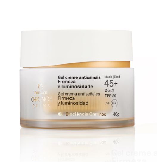 Natura Chronos 45 Funciona? Review do Creme Antissinais Gel Creme Antissinais 45+ Dia Natura Chronos Derma 40g Normal Dia