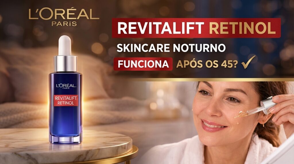 serum revitalift retinol loreal skincare noturno