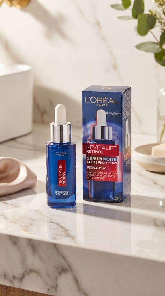 serum retinol no rosto rotina noturna