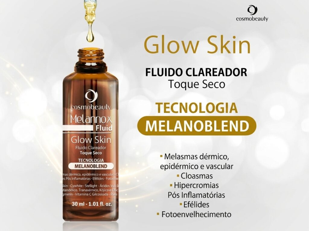 clareador facial cosmobeauty melannox glow skin