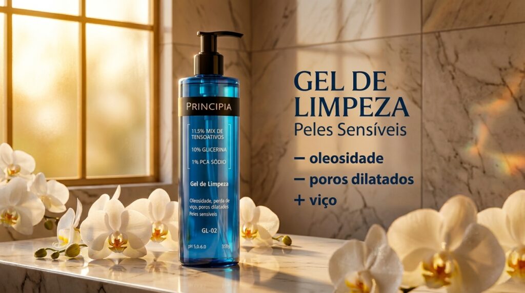Gel de Limpeza Facial Principia GL-02 para Pele Sensível e Oleosa